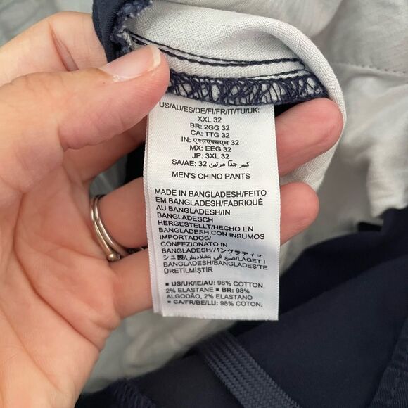 Amazon essentials Men's chino Navy Pants size XXL inseam 32 NWT - Picture 8 of 10